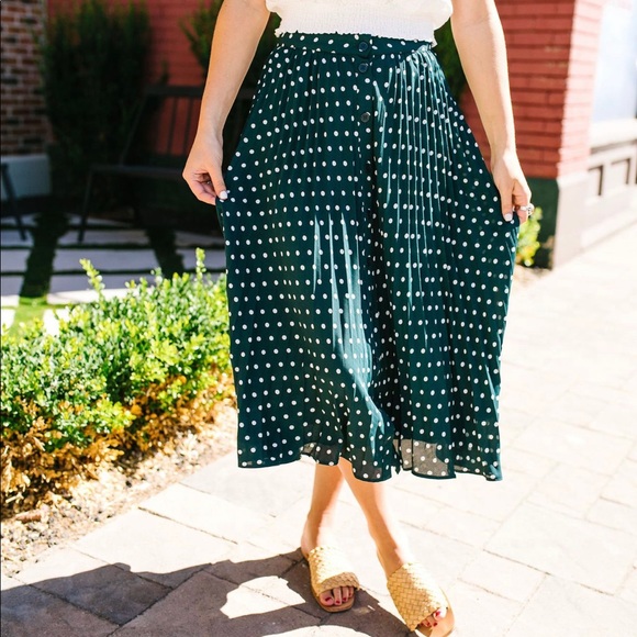 Simpler Times Polka Dot Skirt - Picture 3 of 8